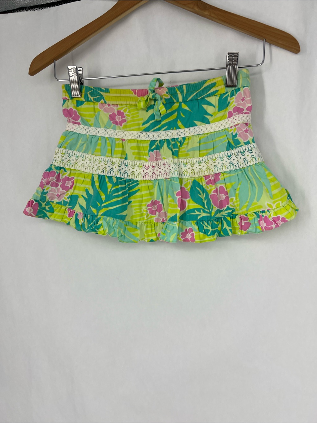 Lilly Pulitzer Green, Teal & Pink Floral Girls Skirt